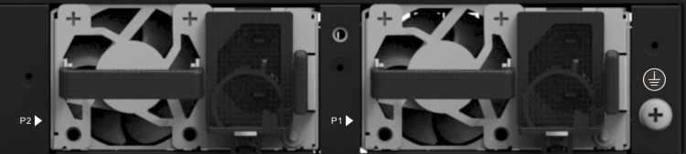 Hardware rear view (power supply section)