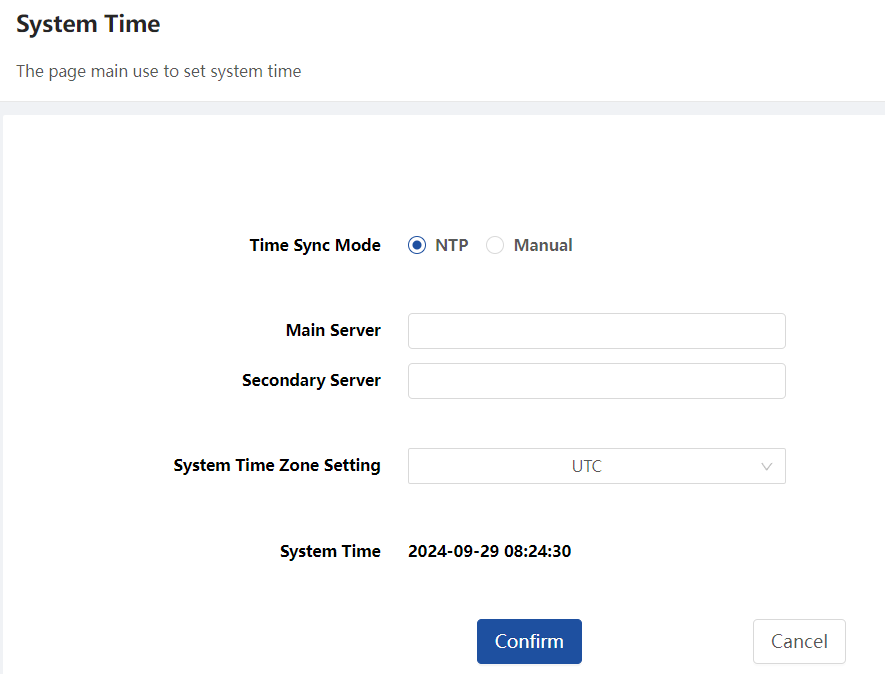 NTP Time Synchronization